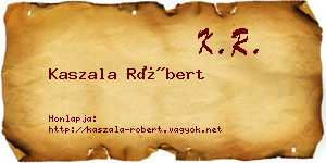 Kaszala Róbert névjegykártya